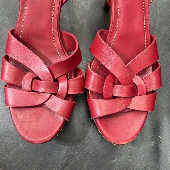 YSL Red River Gauche Heels Sz 42 or 12 - Picture 10 of 14